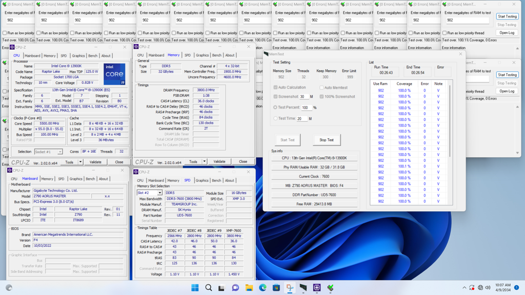 Z790 TeamGroup benchmark eb2f3